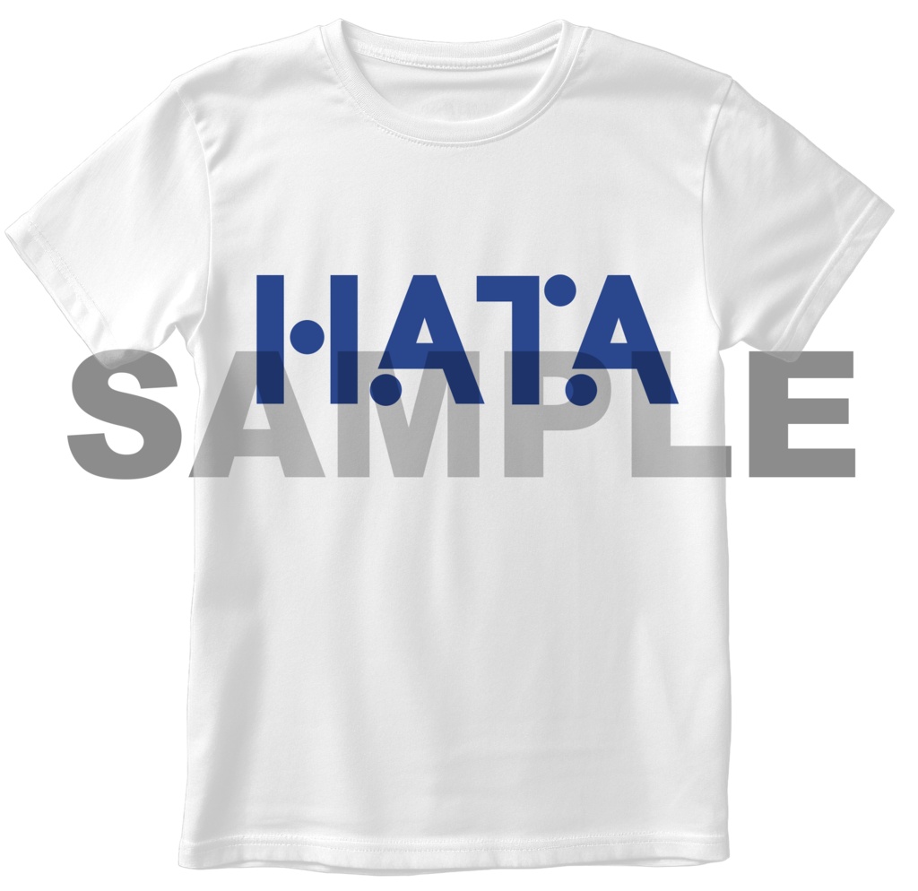 HATAロゴTシャツ／白XL