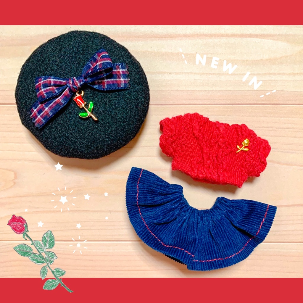 🇬🇧🌹British rose girl コーデセット🖤❤️