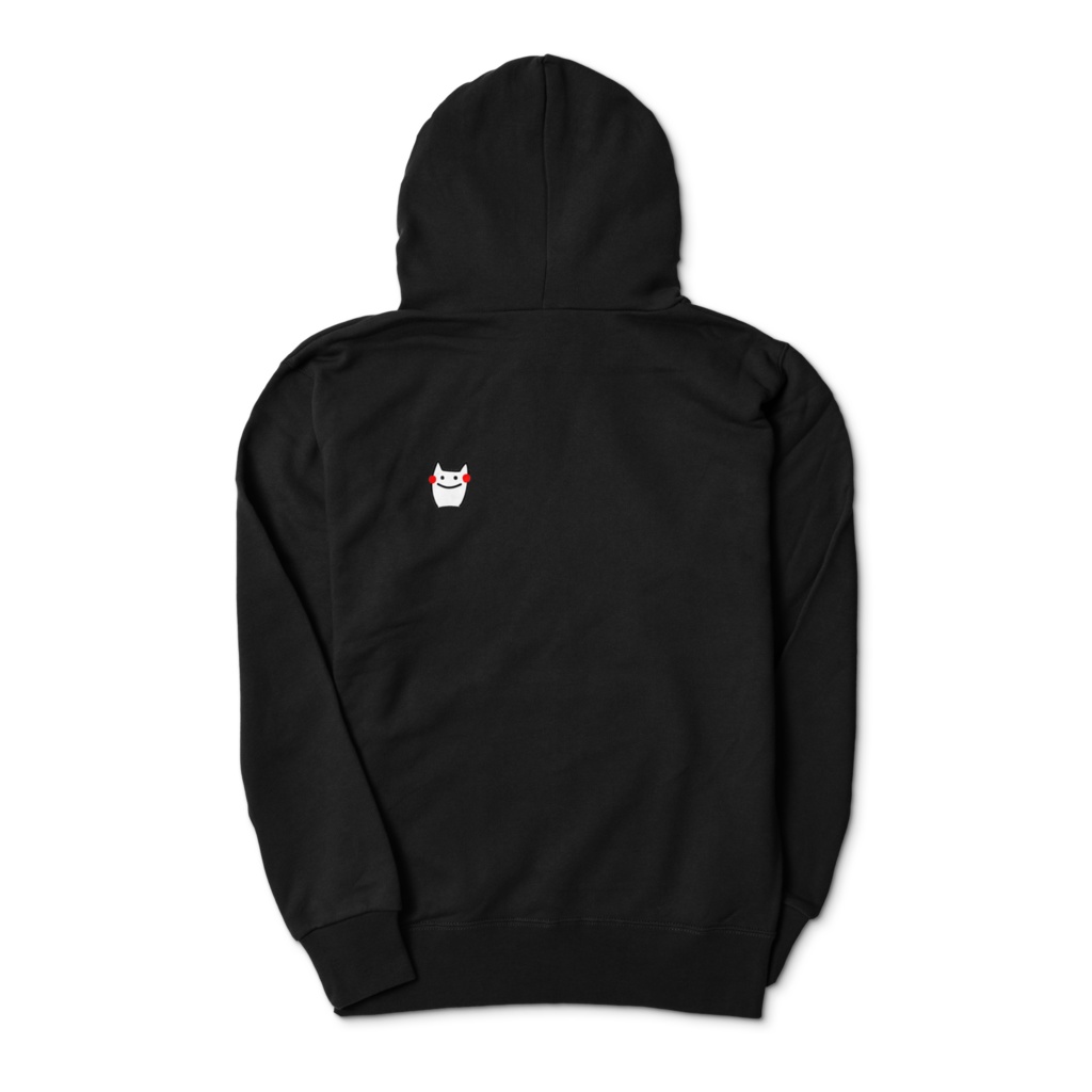 うしろからみまもってるよ白いさんパーカー