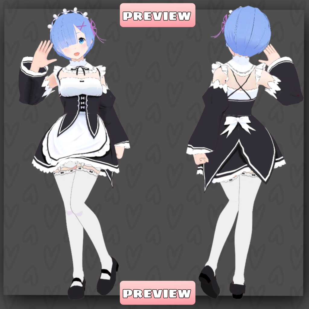 [VRC|VRM] Rem - Aesu3D - BOOTH