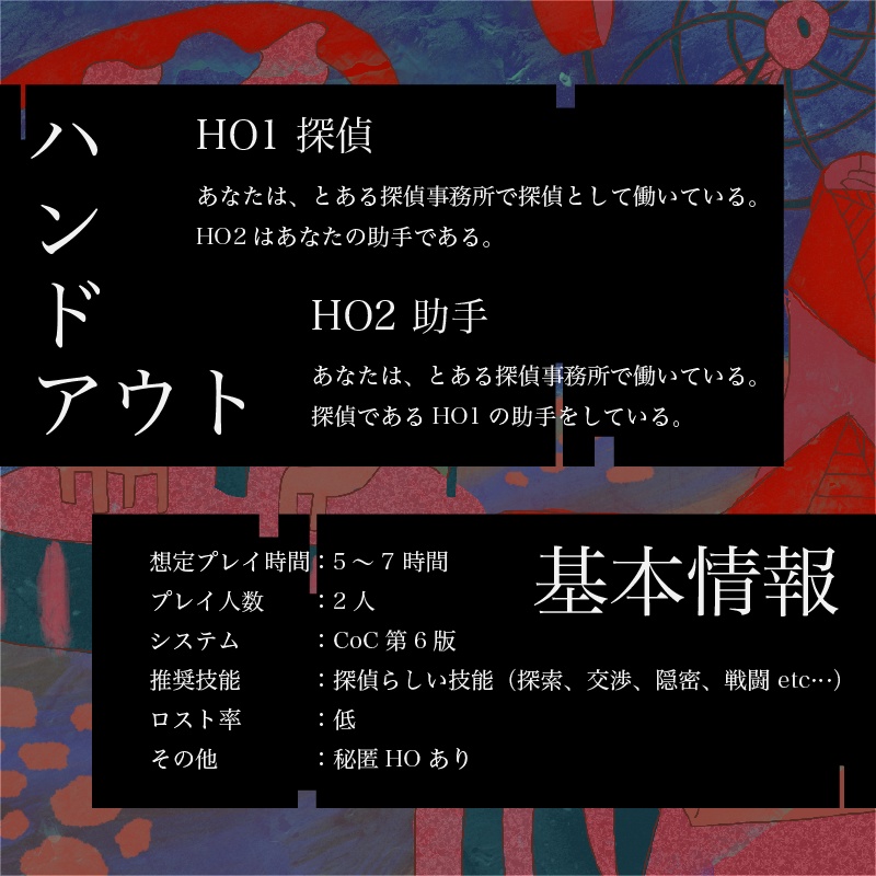 CoCシナリオ「ワンダーランド・インソムニア」 SPLL:E193704