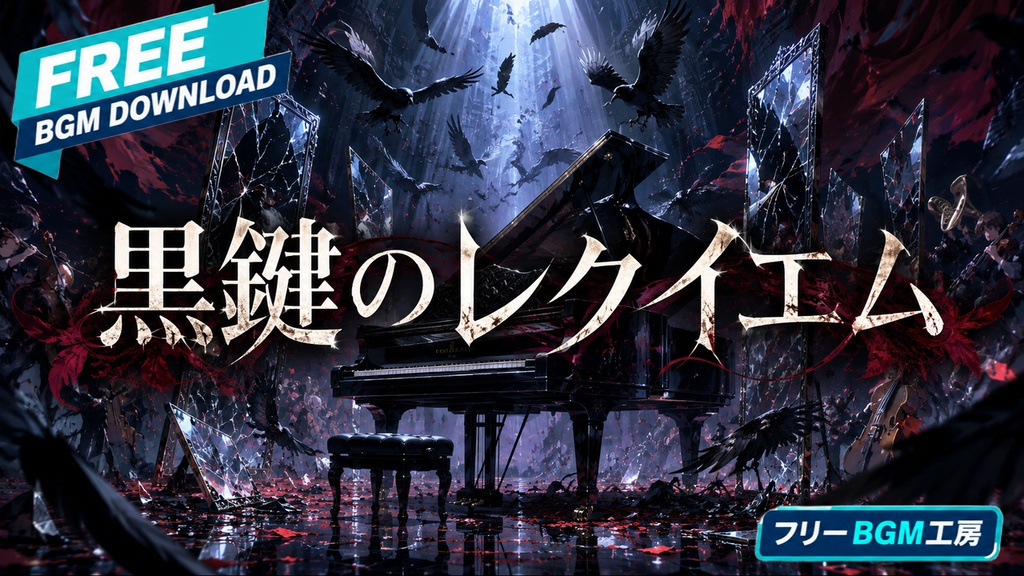 黒鍵のレクイエム|壊れた夢を抱きしめ、運命に抗う黒鍵のレクイエム【フリーBGM / 歌あり】
