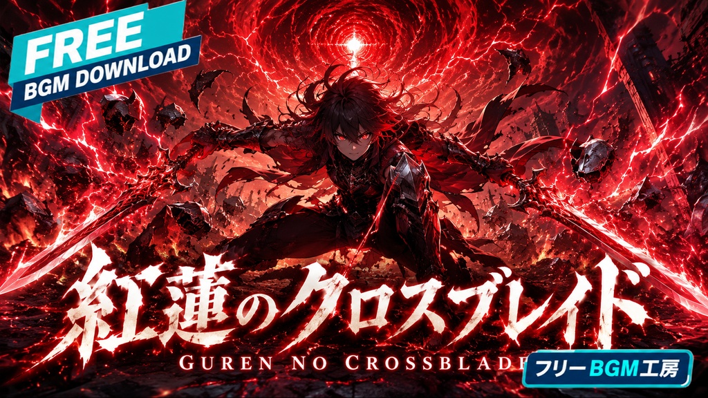 紅蓮のクロスブレイド|運命ごと切り裂き、終わらない夜の先へ駆ける決戦アンセム。【フリーBGM / 歌あり】