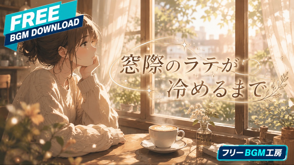 窓際のラテが冷めるまで｜ラテの香りにほどける、優しいカフェソング【フリーBGM / 歌あり】