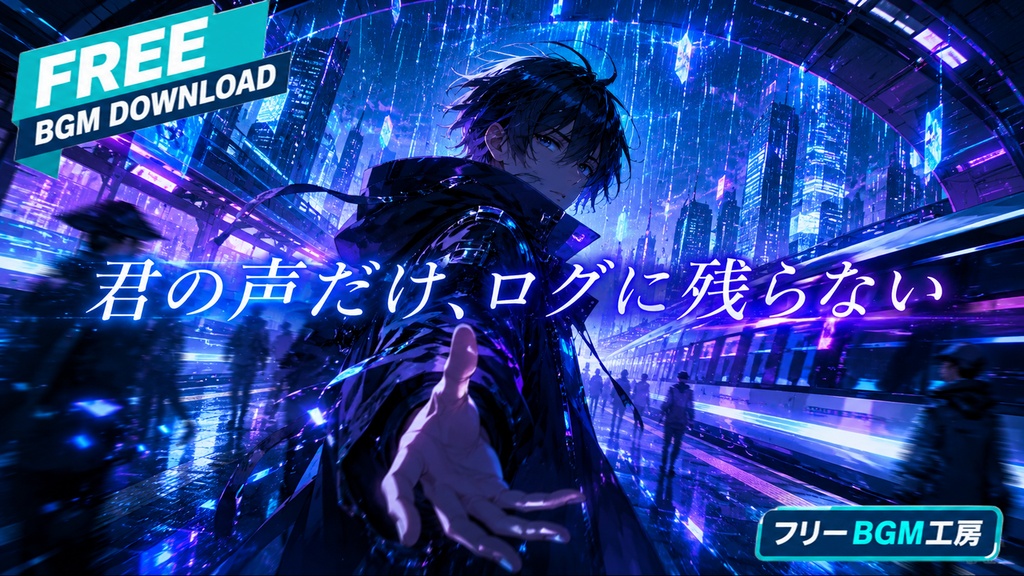 君の声だけ、ログに残らない｜記録から消えた声を追う、近未来サイバーロック。【フリーBGM / 歌あり】