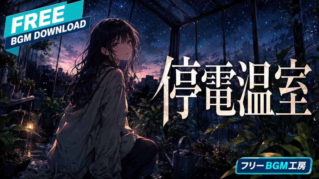 停電温室|停電した夜の温室で、ふたりの沈黙が静かに芽吹いていく歌。【フリーBGM / 歌あり】