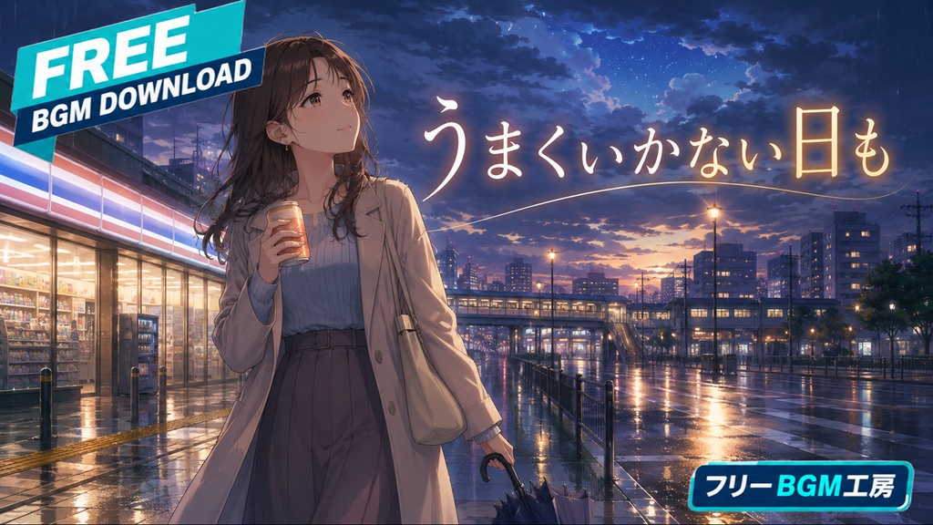 うまくいかない日も｜つまずいた一日の終わりを、やさしく肯定してくれる応援歌。【フリーBGM / 歌あり】