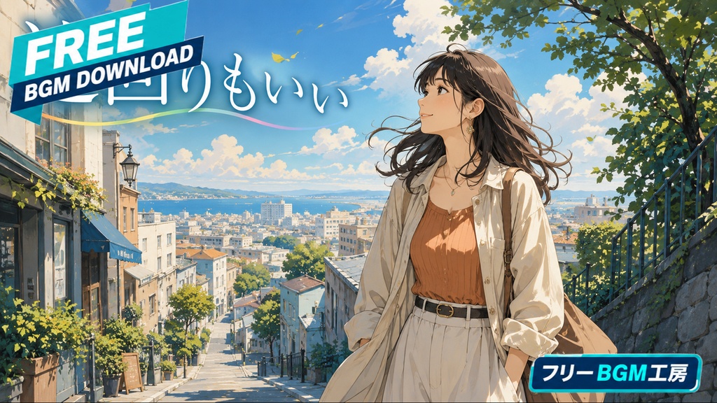 遠回りもいい|予定通りじゃない一日を、軽やかに受け入れていく歌。【フリーBGM / 歌あり】