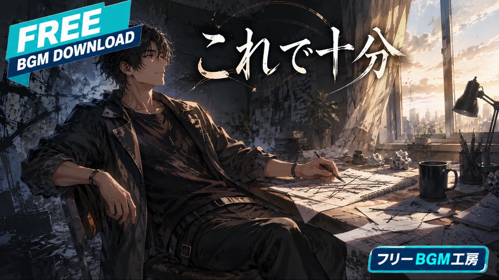 これで十分｜完璧を手放す瞬間を、重いシャッフルと低音リフで描く一曲。【フリーBGM / 歌あり】