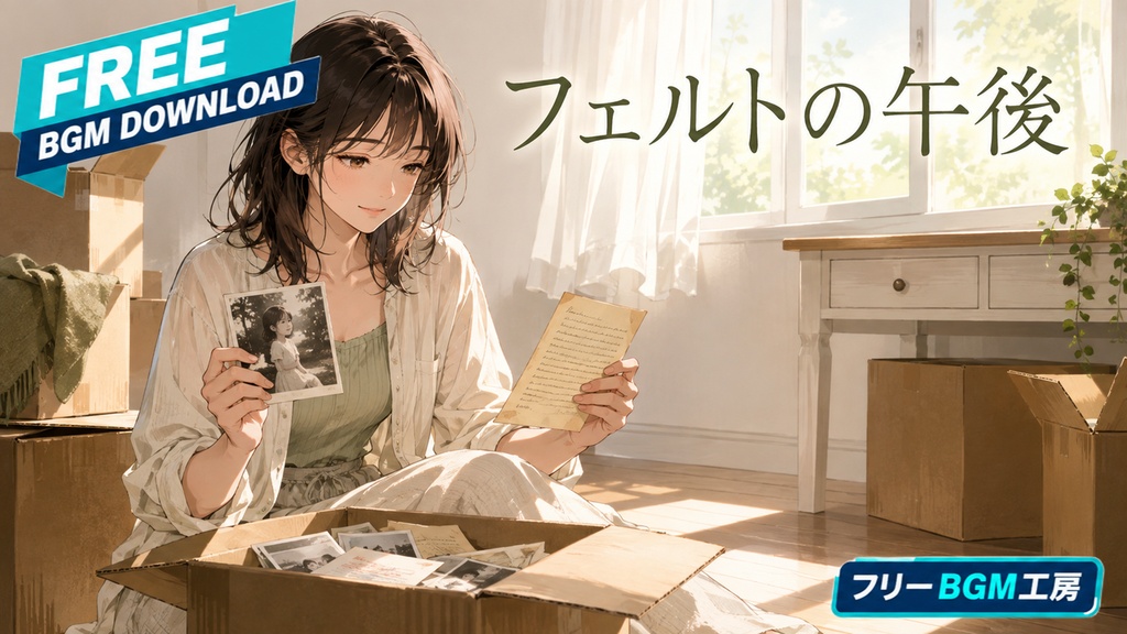 フェルトの午後｜引っ越し箱から昔の自分を拾い、新しい部屋へ連れていく歌。【フリーBGM / 歌あり】