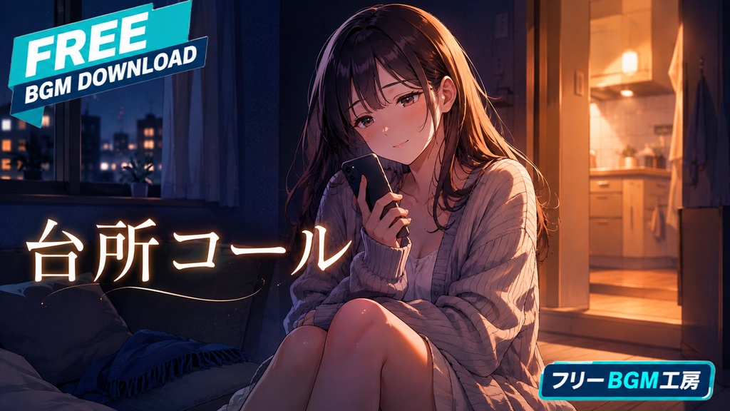 台所コール|離れて暮らす家族へ、短い電話で遅い感謝を届ける夜のバラード【フリーBGM / 歌あり】