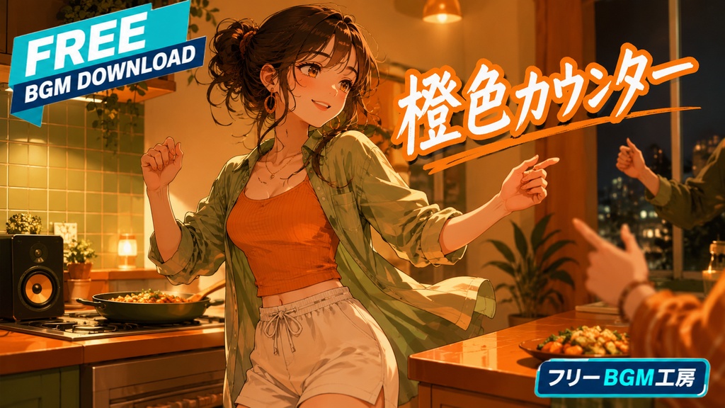 橙色カウンター|仕事のミスを玄関に置いて、台所で笑って踊る夜のアフロソウル。【フリーBGM / 歌あり】