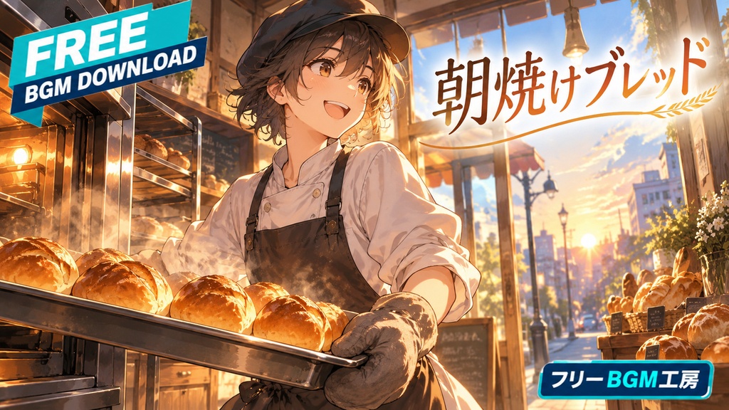 朝焼けブレッド｜眠る街に焼きたての香りが広がる、軽やかな朝の歌。【フリーBGM / 歌あり】