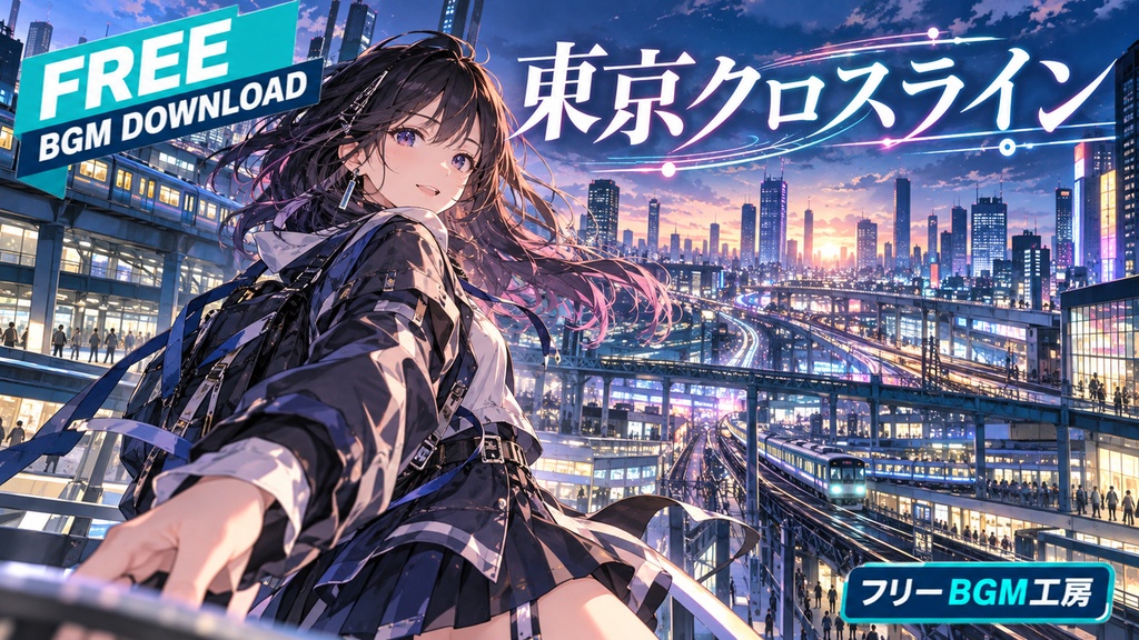 東京クロスライン|新宿から多摩まで、街の鼓動を低音でつなぐ東京横断ソング。【フリーBGM / 歌あり】
