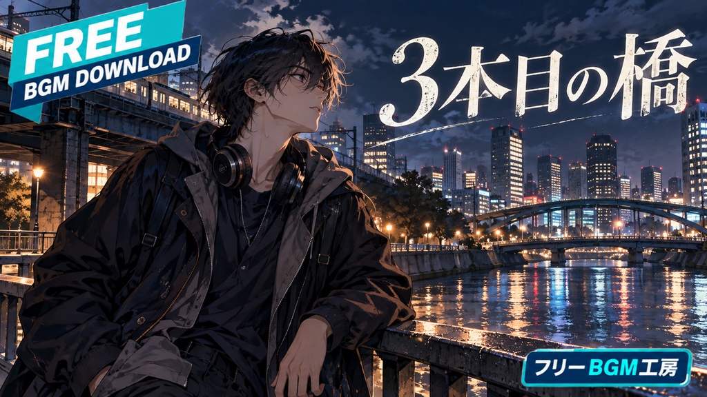 3本目の橋｜橋と高架を抜け、大阪の夜を歩き直す低声アーバングルーヴ。【フリーBGM / 歌あり】