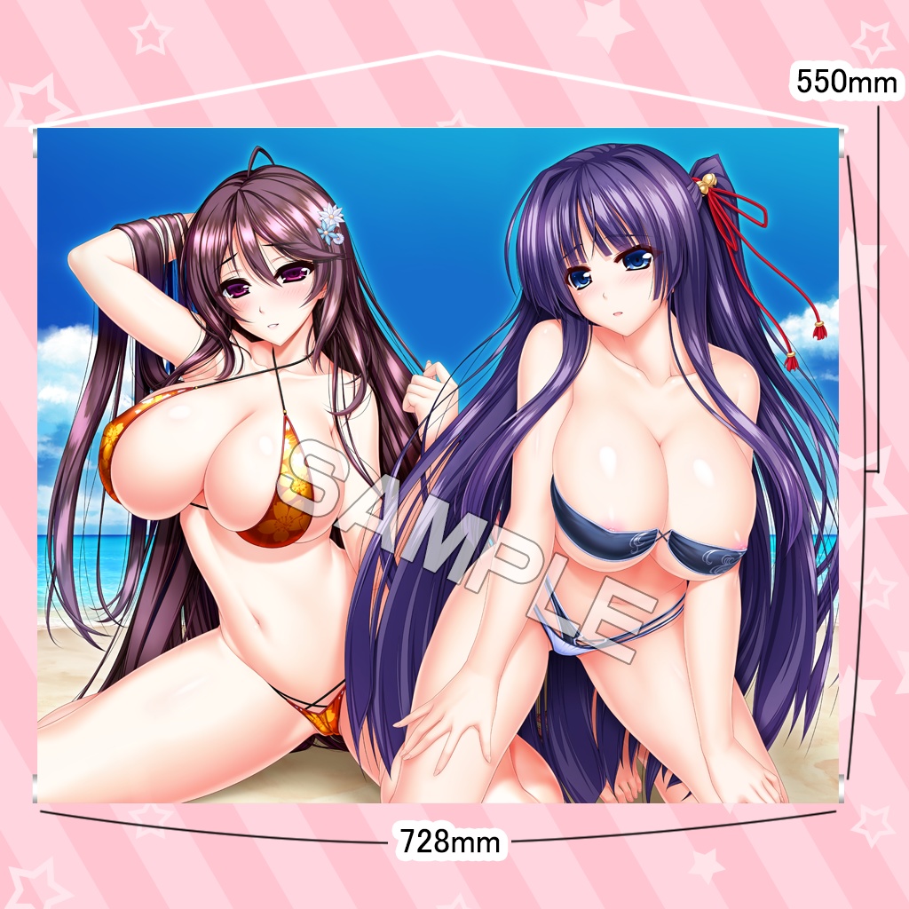 B2横タペストリー 天音&みなも 水着コーデver.(2023年10月booth専売品)