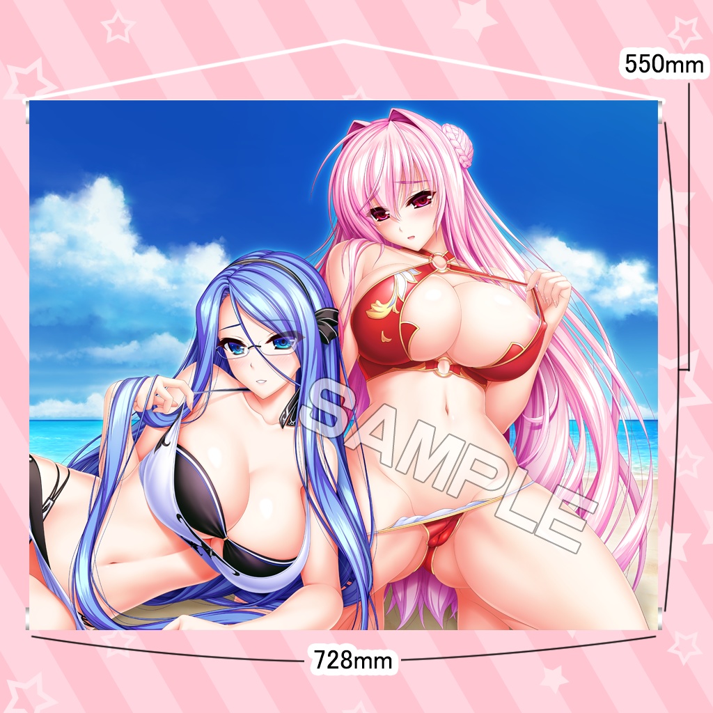 B2横タペストリー レミリア&セレーネ 水着コーデver.(2023年10月booth専売品)