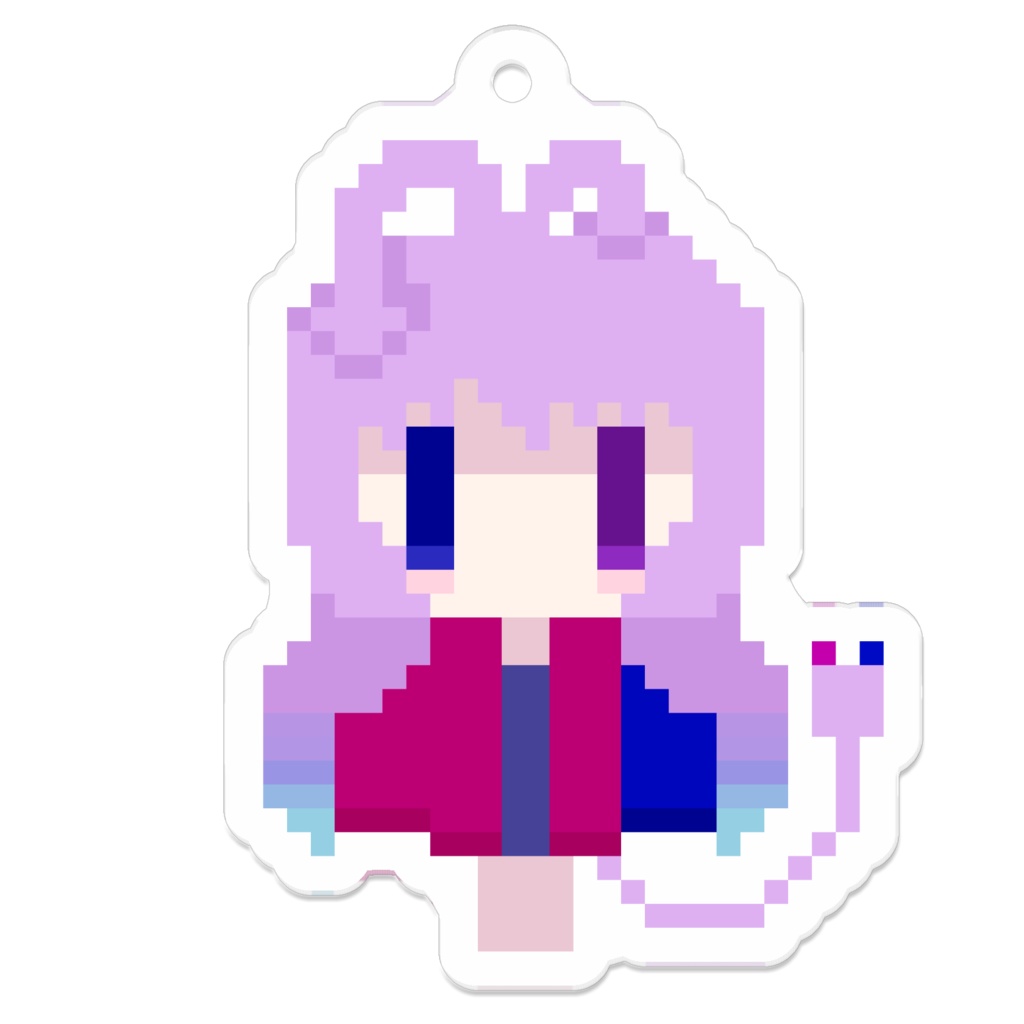 さかさのしっぽ アクリルキーホルダー(ドット絵)