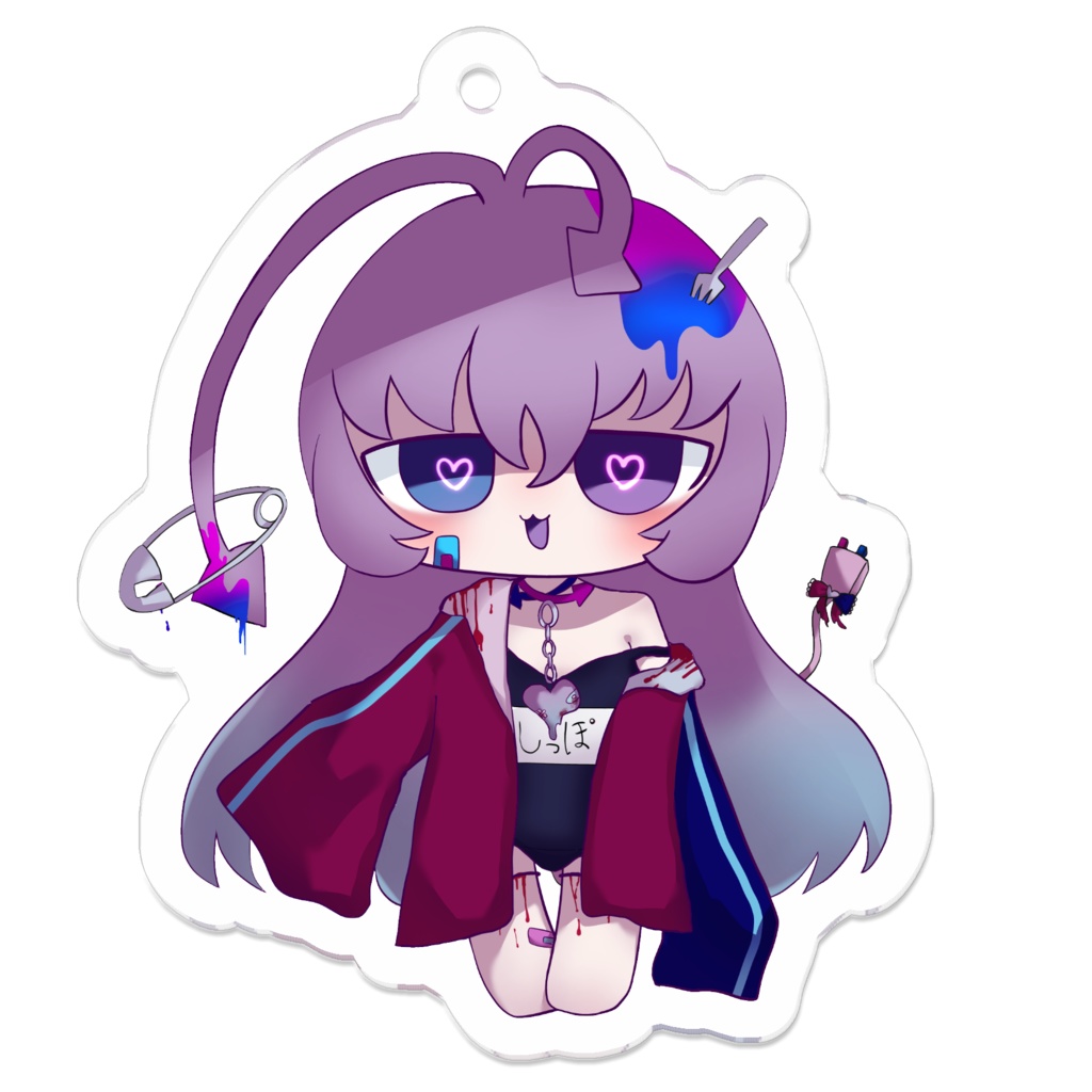 さかさのしっぽ　でふぉるめアクリルキーホルダー