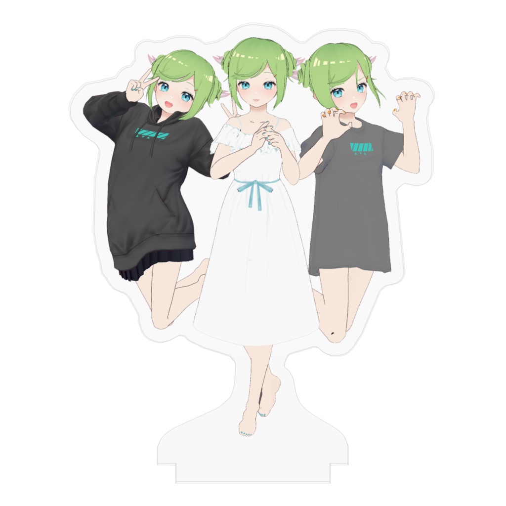 3D浅葱アクリルフィギュア~欲張りケルベロスセットB~