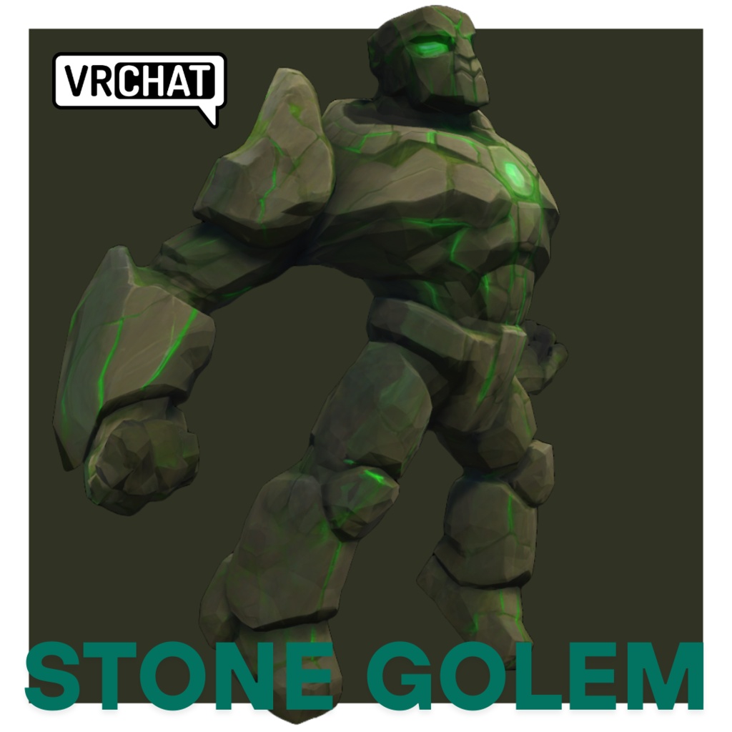 【値下げ！】【VRChat】Stone Golem Avatar / ストーンゴーレムアバター