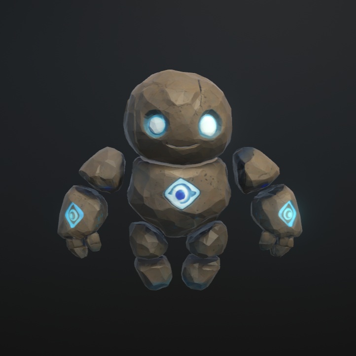 【値下げ!】【VRChat】Mini Golem Avatar / ミニゴーレムアバター【ローポリ、Goodランク】