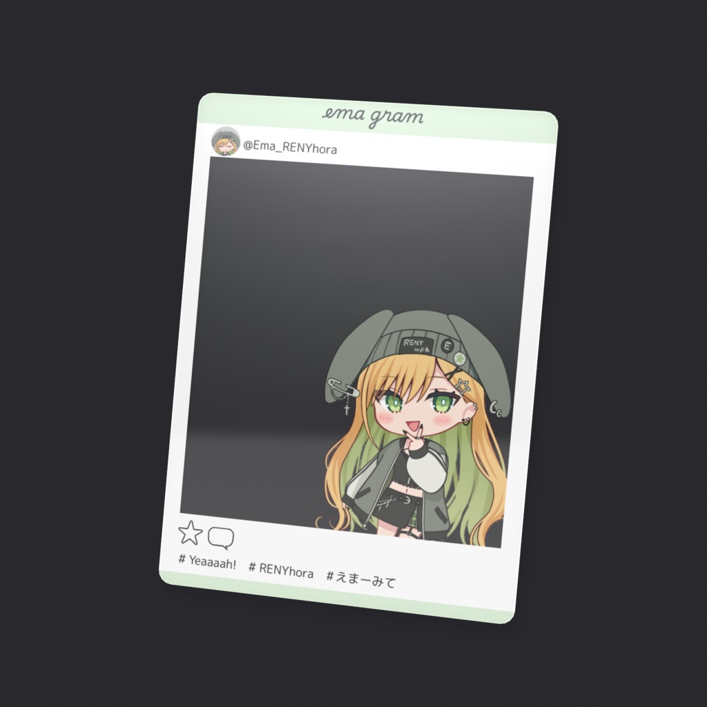 2025年誕生日記念SNS風クリアカード_うさ耳