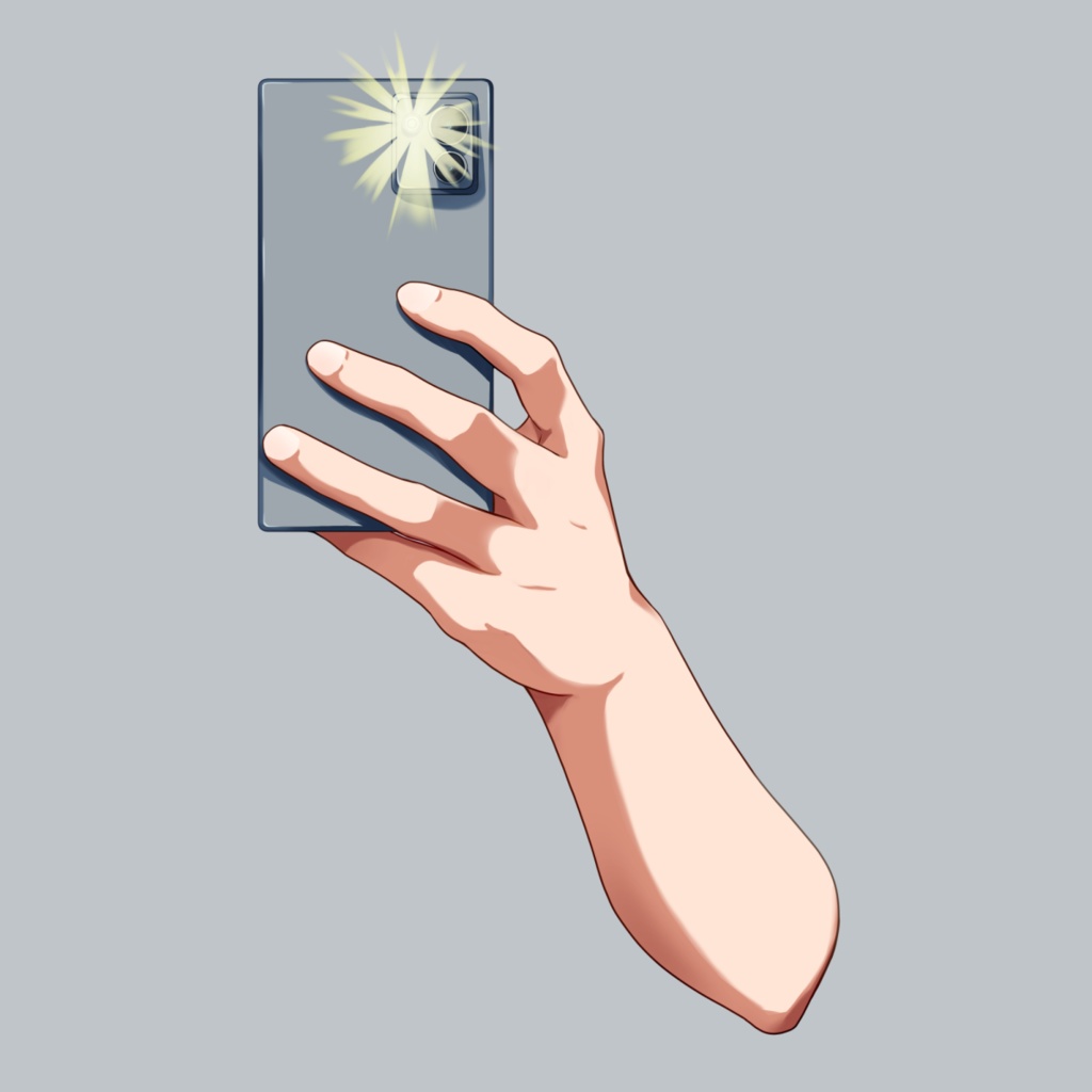 ライトつきのスマホ素材：高解像度版＆商用利用権