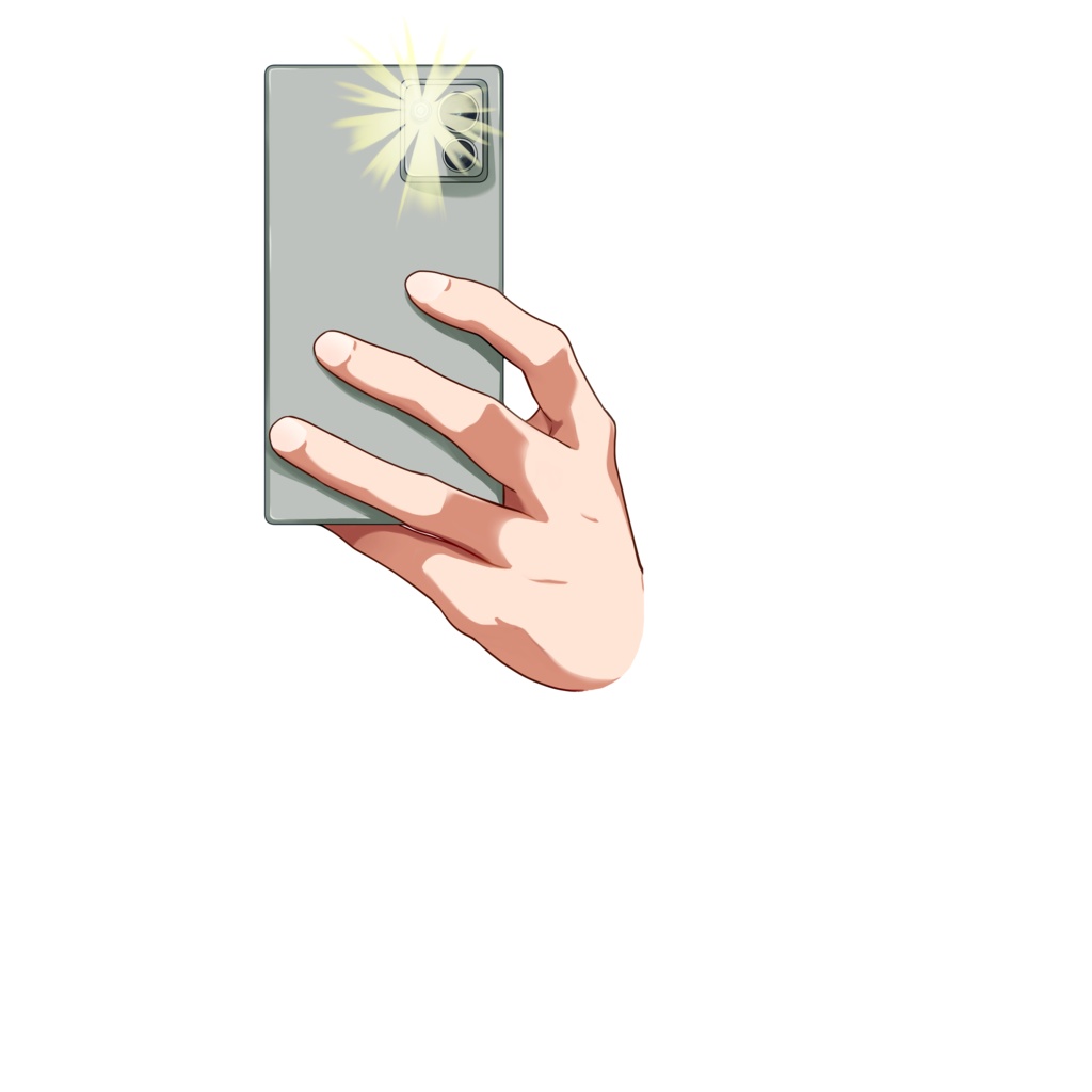 ライトつきのスマホ素材:高解像度版&商用利用権