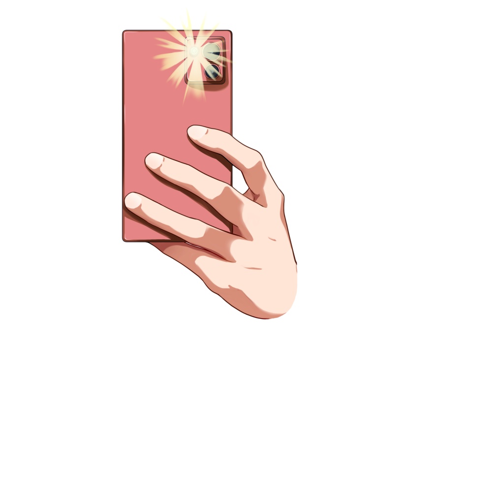 ライトつきのスマホ素材:高解像度版&商用利用権