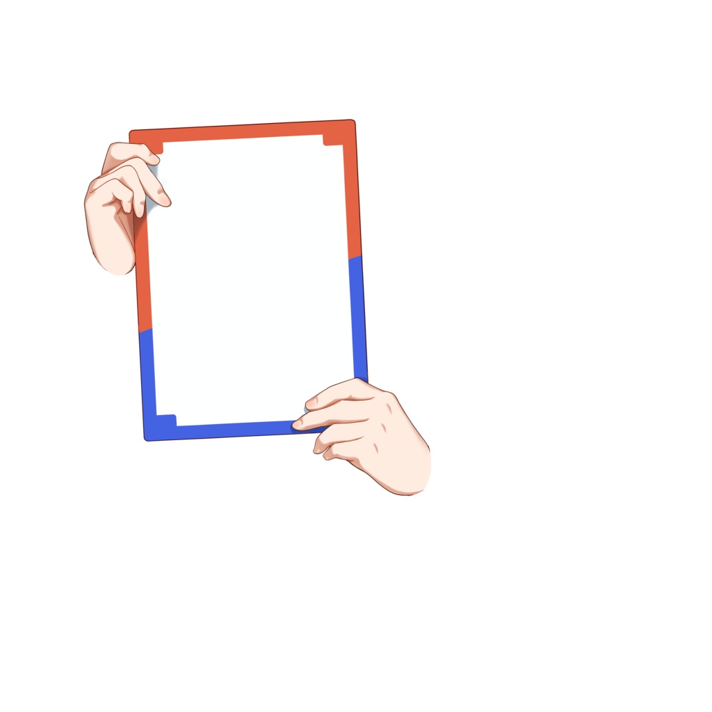 フリップを持った手の素材:高解像度版&商用利用権