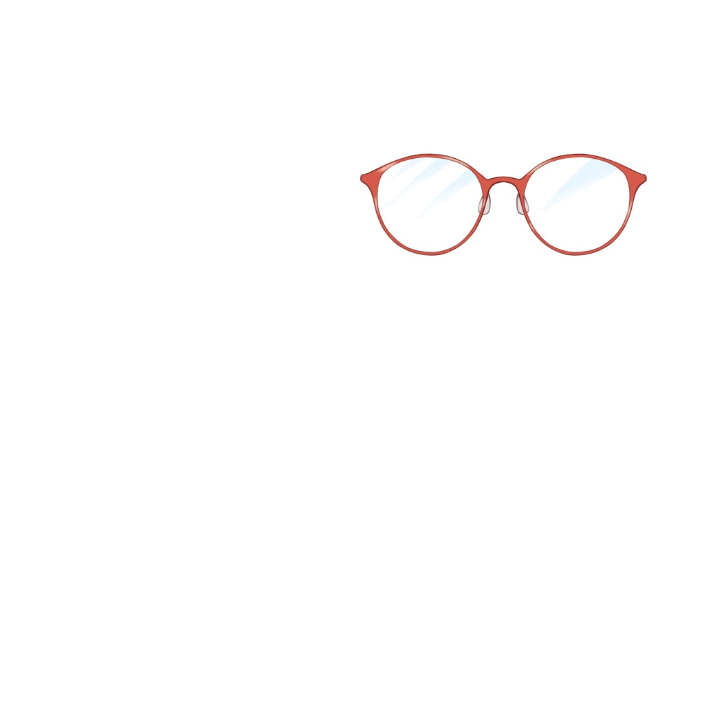 メガネと手の素材:高解像度版&商用利用権