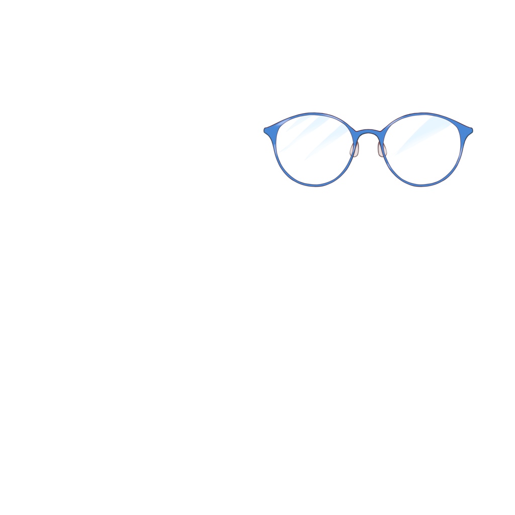 メガネと手の素材:高解像度版&商用利用権