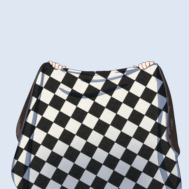 毛布を持った手の素材：高解像度版＆商用利用権