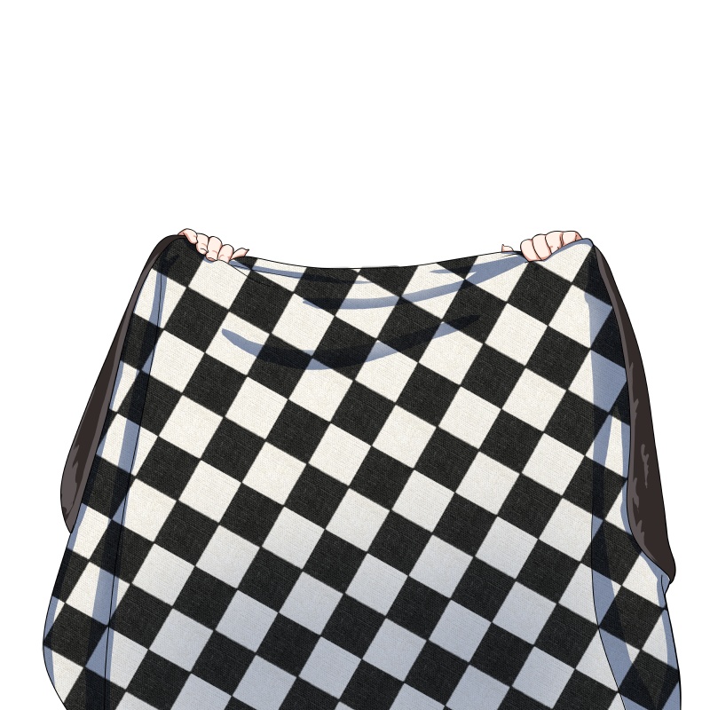 毛布を持った手の素材:高解像度版&商用利用権