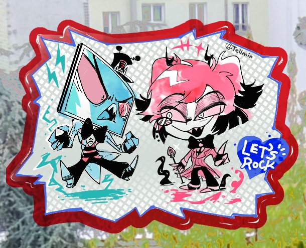 赤アクリルピンバッジ/VS! (6月下旬入荷)
