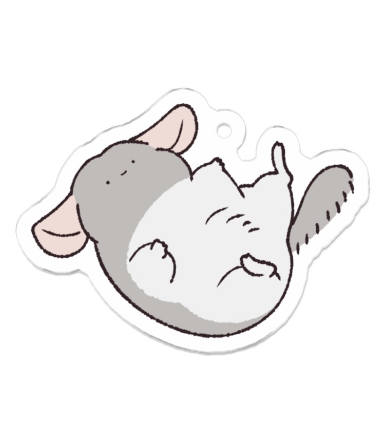 世の中をなめくさっているチンチラ 50×50mmアクキー(全2種)