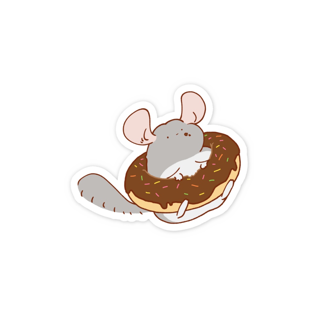 チンチラドーナツ ステッカー