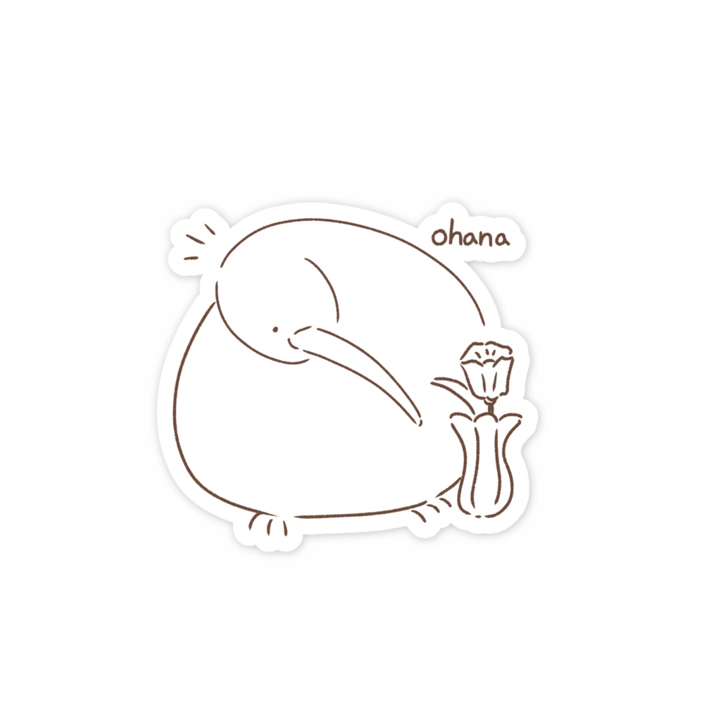 キーウィのスマホステッカー(2種)