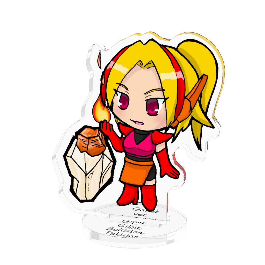 鉱物標本風:擬人化カペラ×ガーネット