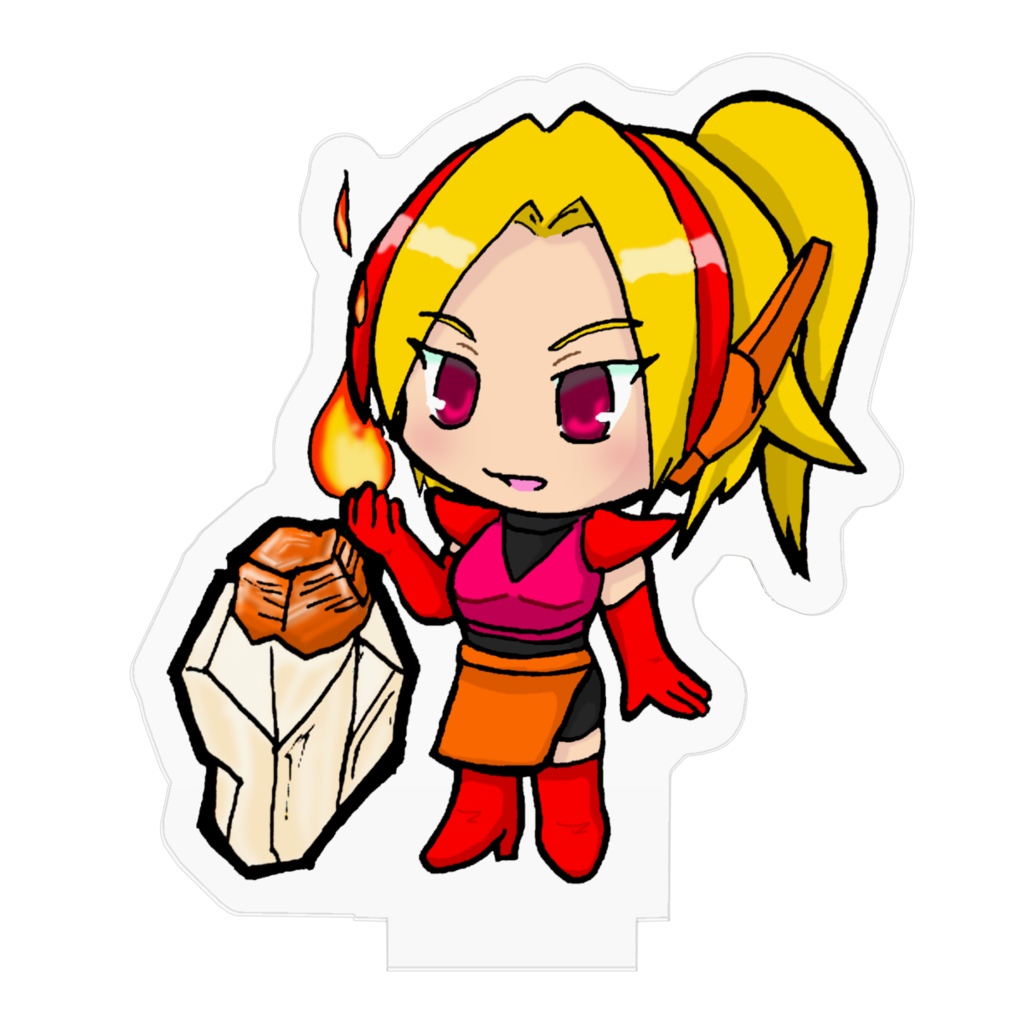 鉱物標本風:擬人化カペラ×ガーネット