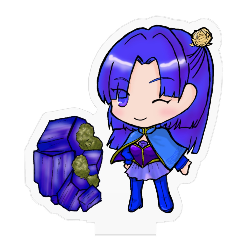 鉱物擬人化アクリルフィギュア(フローロアパタイト)