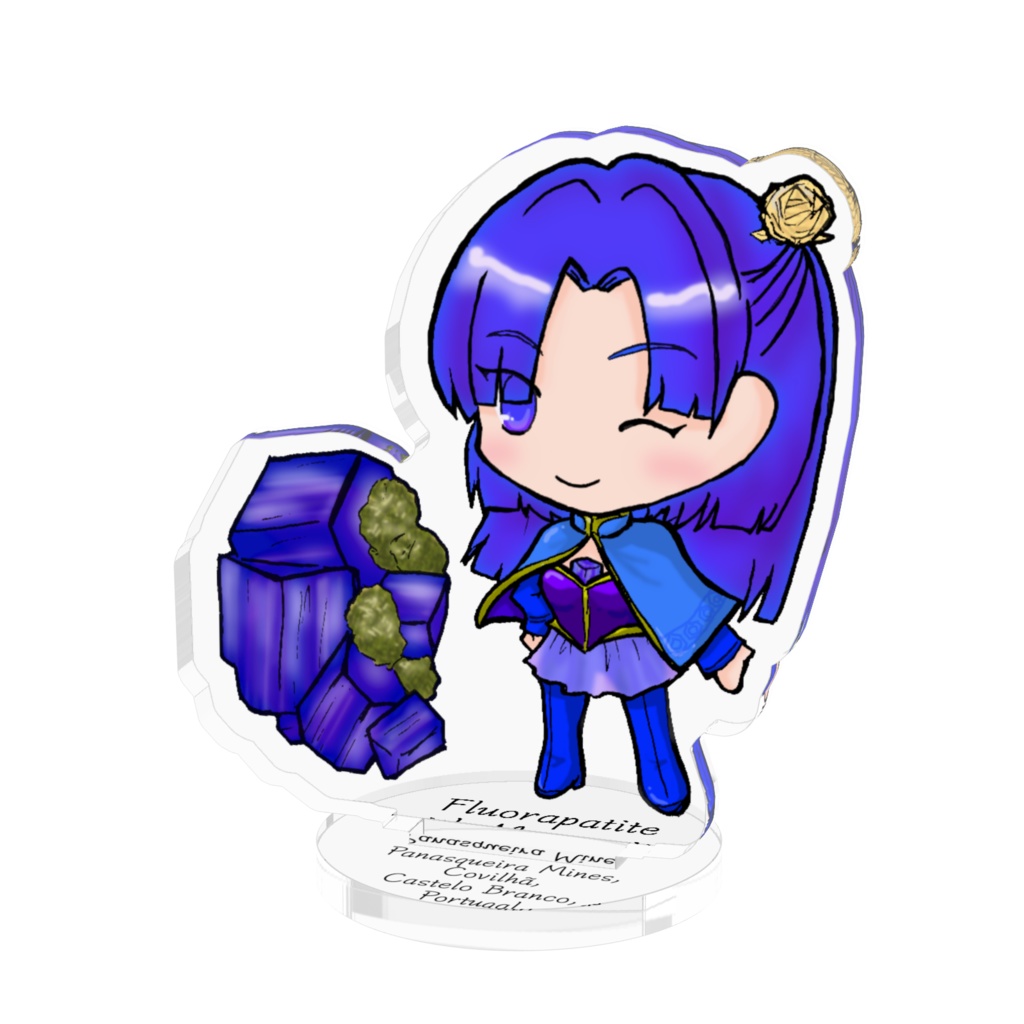 鉱物擬人化アクリルフィギュア（フローロアパタイト）