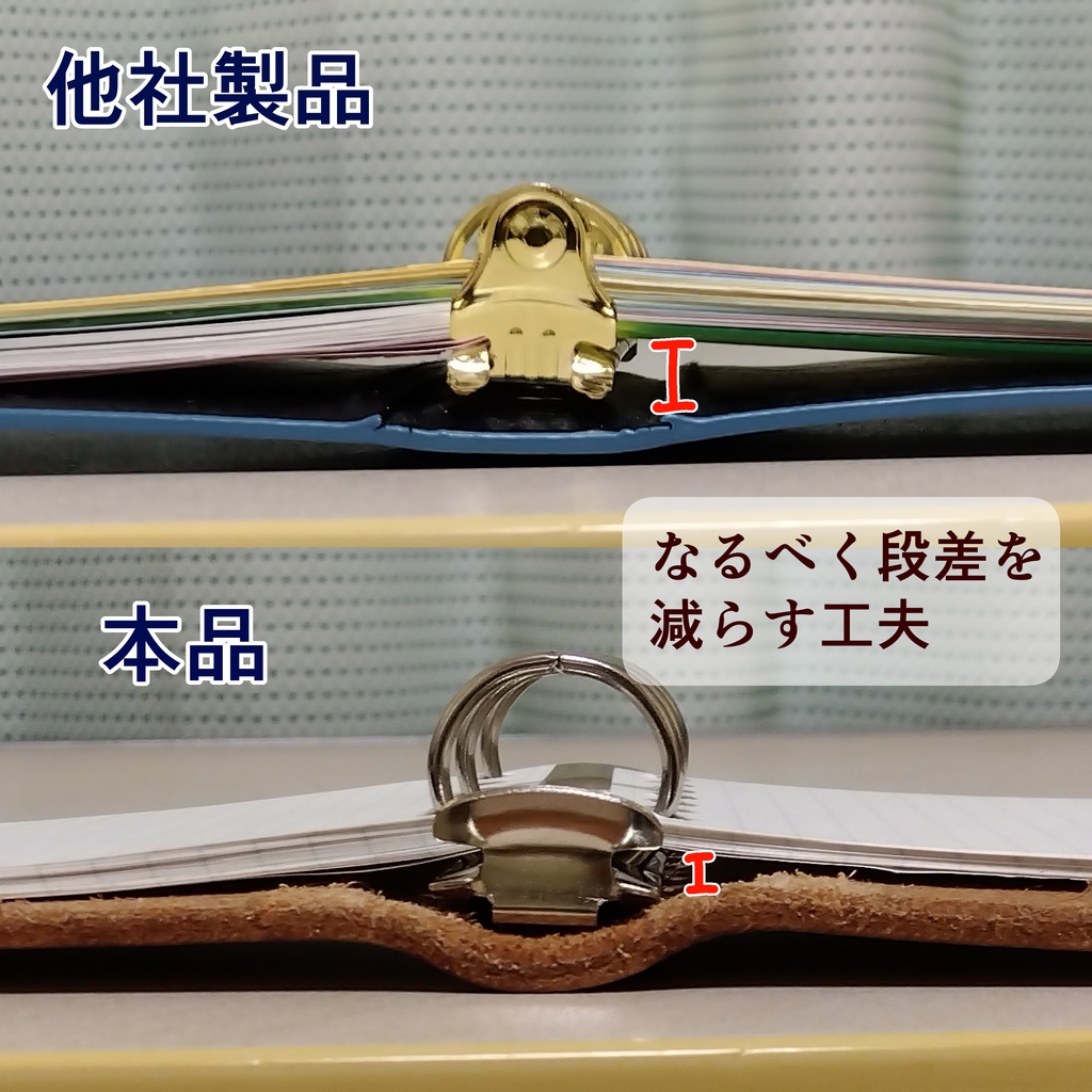 大容量ルーズリーフミニ用本革バインダー