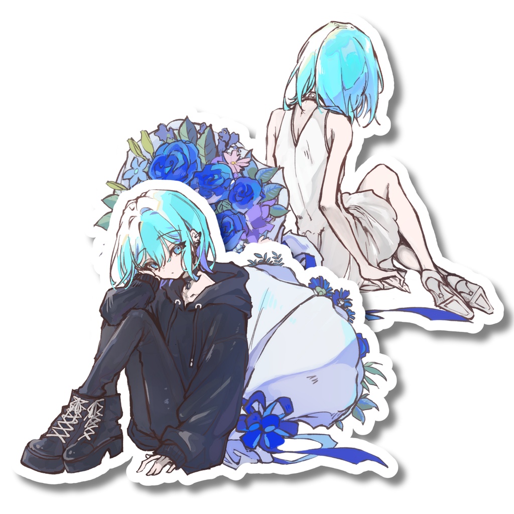 【グッズ】花束ステッカー2枚セット
