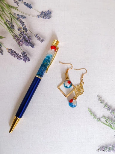 【単品販売】轟焦凍 イメージボールペン・ピアス(イヤリング変更可)