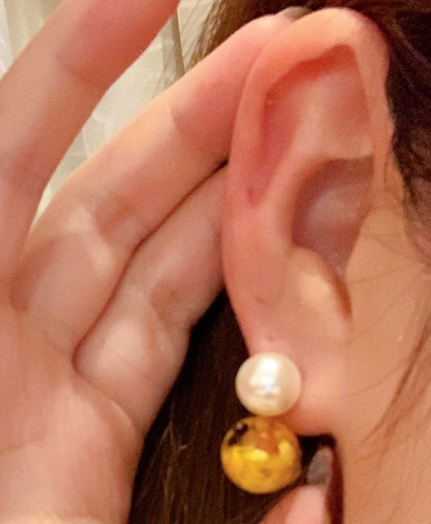 セロ上概念ピアスキャッチ(ピアス付き)