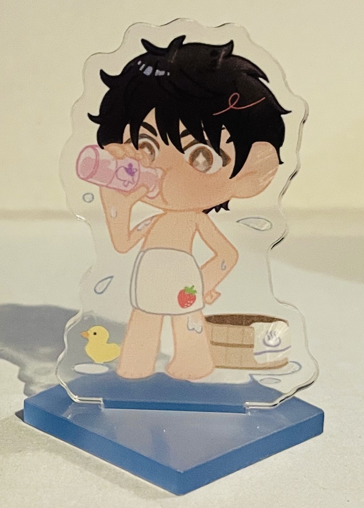 🍓風呂上がり牛乳アクリルスタンド