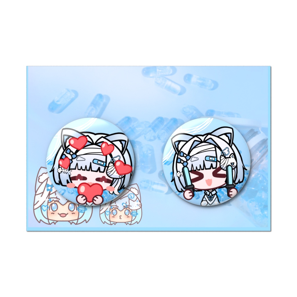 三雲ヒカリ缶バッチ（エモートラボバージョン）