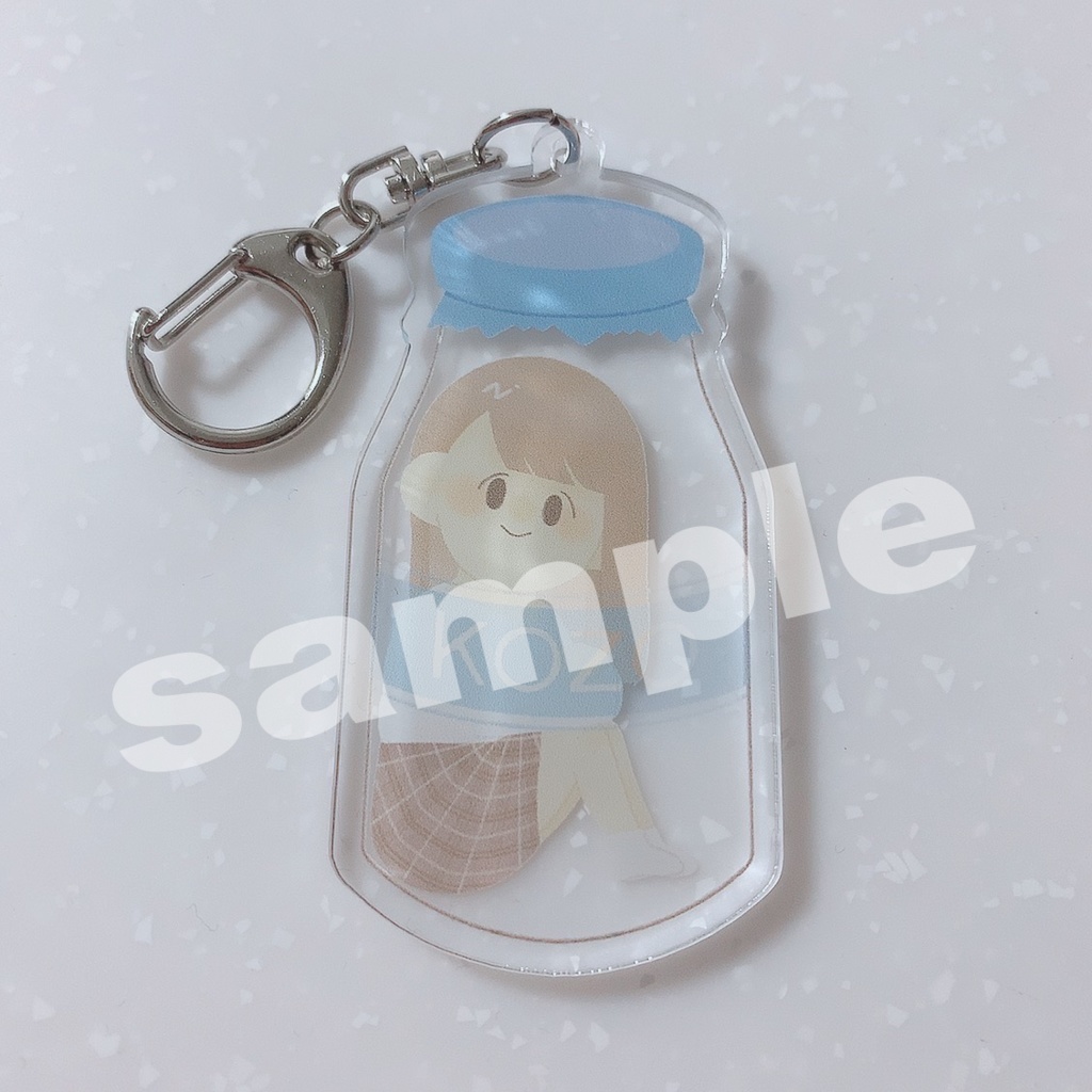 ［アクリルキーホルダー］牛乳瓶に入ったこぞちゃん